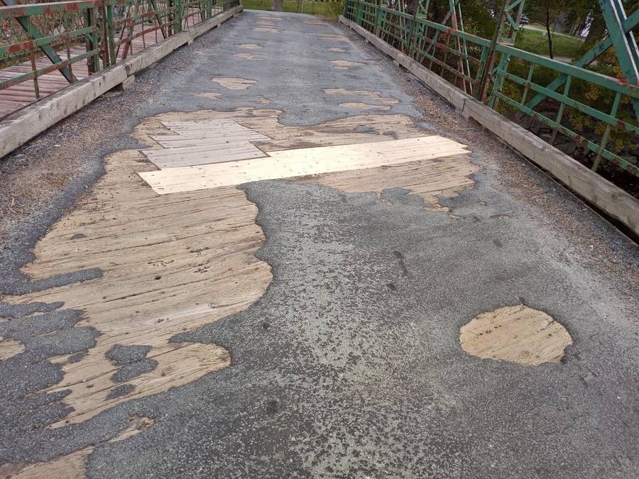<p>FACEBOOK PHOTO</p><p>The deck on the bridge in Mill Village has needed repairs for years.</p>