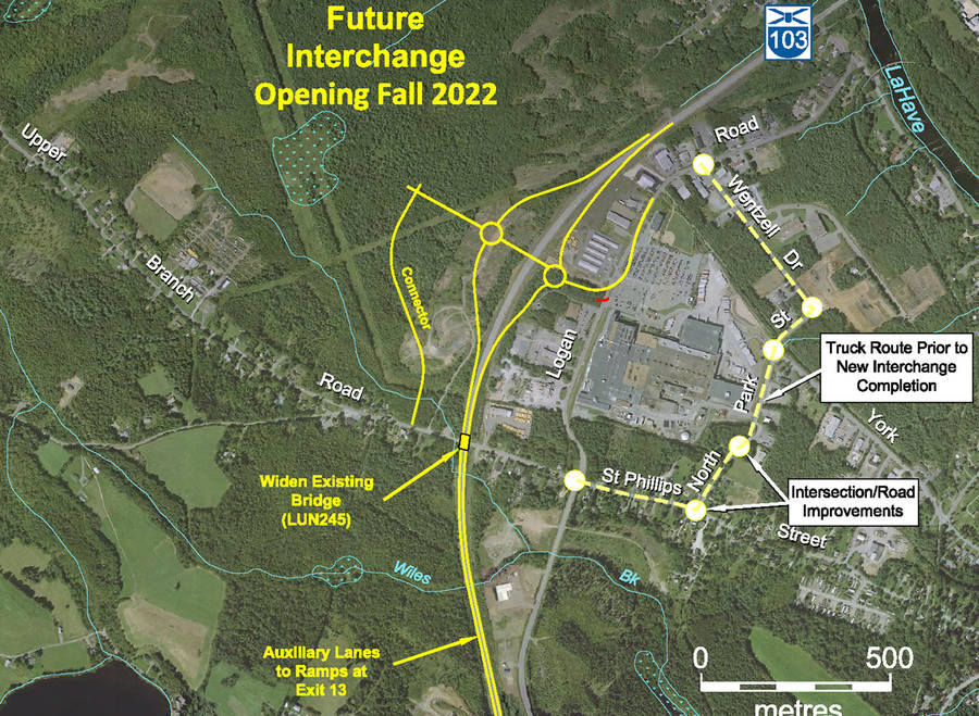 <p>SOURCE: NOVA SCOTIA DEPARTMENT OF TRANSPORTATION AND INFRASTRUCTURE RENEWAL WEBSITE</p><p>A concept of how the new Highway 103 exit 12A will look in Bridgewater.</p>