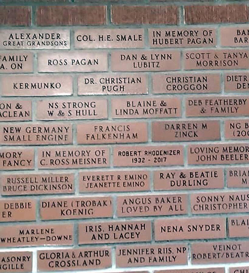 <p>CONTRIBUTED PHOTO</p><p>A second donor wall was recently completed at the New Germany & Area Medical Centre. Bricks for the wall were sold as a fundraiser put on by the New Germany & Area Medical Centre Association.</p>